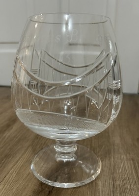 Bosporusbrücke Eröffnung 1973 Gedenk großer Brandy Glas geschliffenes Glas Türkei