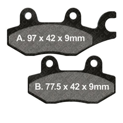 PAIR OF PADS EBC SFA SFA197 732.02.29 KEEWAY 125 Silverblade 2012-2018