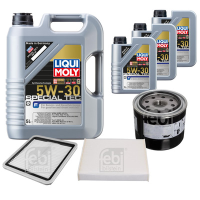 FEBI Inspektionspaket 8L LIQUI MOLY SPECIAL TEC F 5W-30 für Subaru Legacy V
