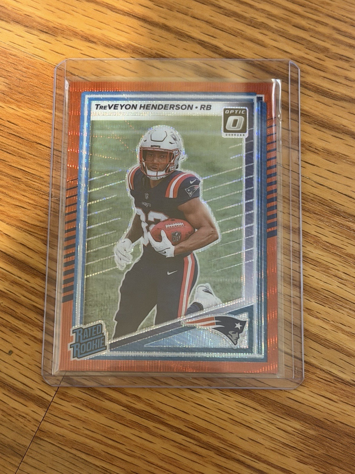 2025 Donruss - Rated Rookie TreVeyon Henderson Optic Preview Red Wave Prizm