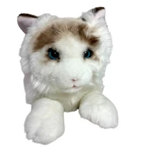 Fluffy Fun Interactive Cat Plush Blinks Purrs Meows Tested Works