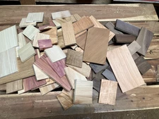 79 pc 3/8" T  OAK Walnut HICKORY Ash LOCUST cut offs  lumber Wood *FREE SHIPPING