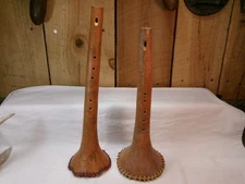 Lot of 2 Vintage Handmade Mid-East Mizmar Turkish Shawm Zurna Instruments