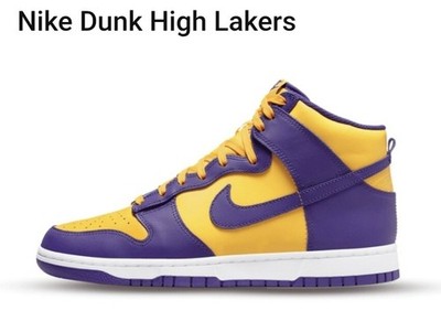 Nike Dunk High Lakers Sneaker Herren Größe 45.5 US 11.5 Neu mit Karton 
