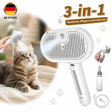 Dampfb&uuml;rste selbstreinigend Tierhaarb&uuml;rste 3-in-1 Katzenb&uuml;rste Fellb&uuml;rste Katze