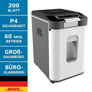 Sigma Aktenvernichter Partikelschnitt – 7 Blatt, 13 Liter, P4, Inkl. Kreditkarten-Schnitt – NEU