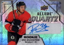 2019-20 Upper Deck Allure Quartz Rookie Auto #AQREB Erik Brannstrom - HKY