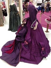 History Victorian Prom Dresses for Women Floral Ruched Civil War Evening Gown