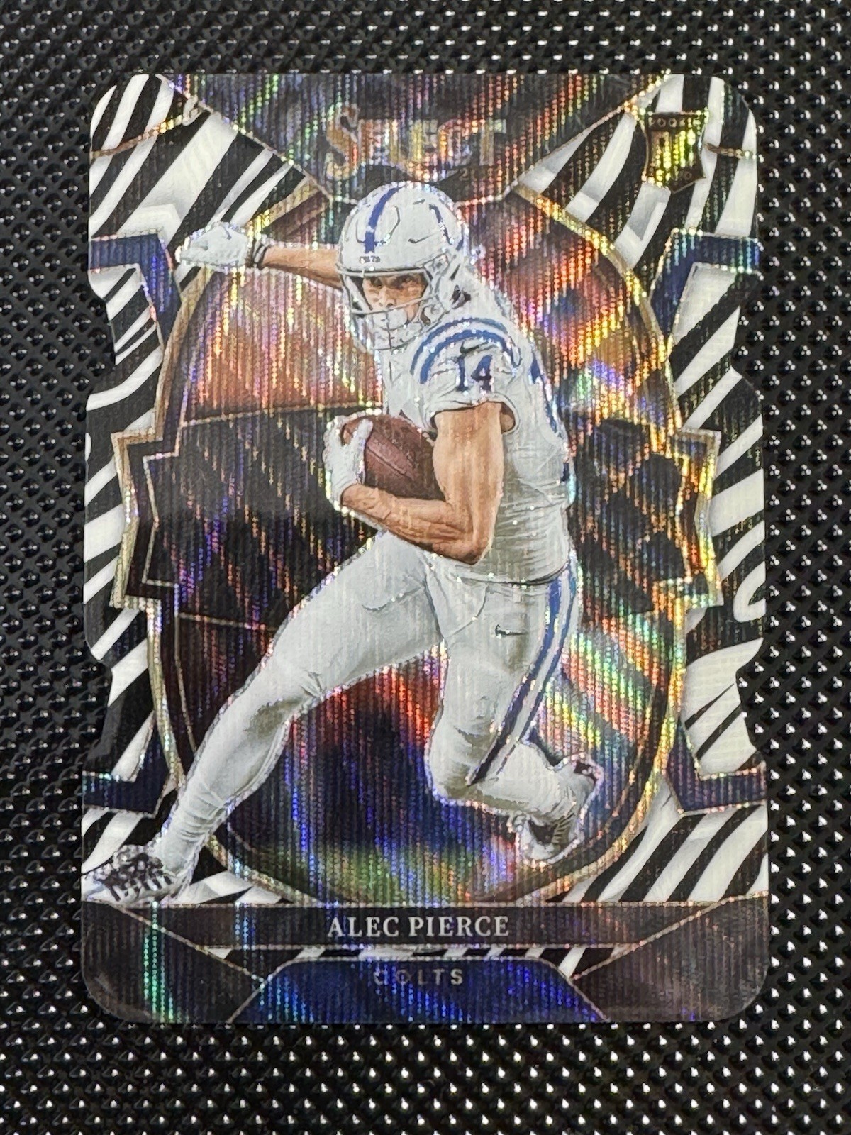 2022 Panini Select - Concourse Alec Pierce #45 Zebra Prizm Die-Cut (RC)