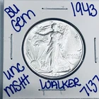 1943 BU UNCIRCULATED WALKING LIBERTY SILVER HALF DOLLAR AUTHENTIC U.S. MINT 7137