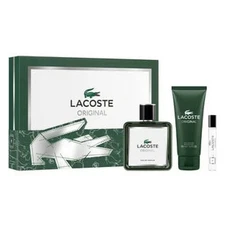 Lacoste Original Eau De Toilette 3Pc Gift Set 3.3 Oz for Men |Designer Fragrance
