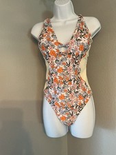 NWOT Quality unbranded One Piece swimsuit XL laces up back.