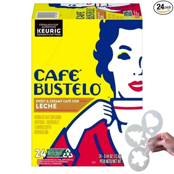 Cafe Bustelo Sweet & Creamy Café Con Leche Coffee 24 to 144 K cups Pick Any Size - Image 3 of 4