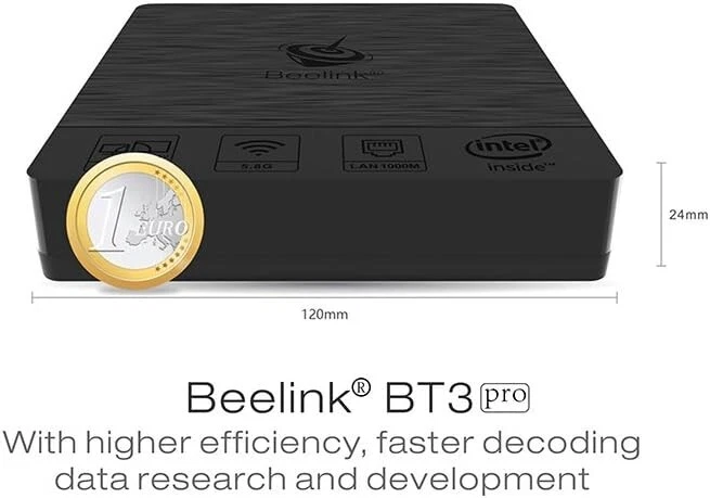 Beelink BT3 Pro Mini PC Windows 10 System 4GB RAM + 64G ROM PC Mini Desktop DDR3 - Image 3 of 4