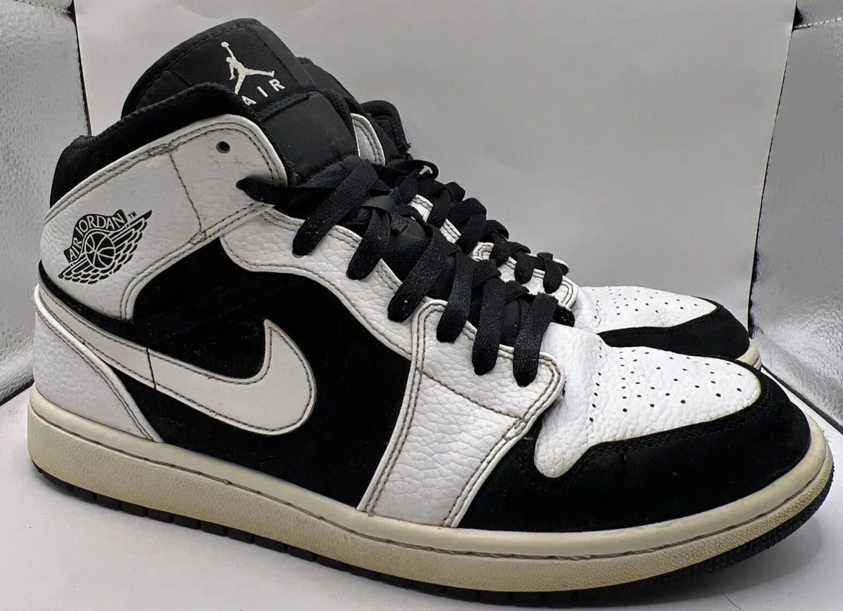 Nike Air Jordan 1 Retro Mid Tuxedo 2018 Mens Shoes Size 11 Black