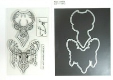 Erin Lee Creative Aztec Antlers Stamp Set and Aztec Antlers Die Set, Was $37.98