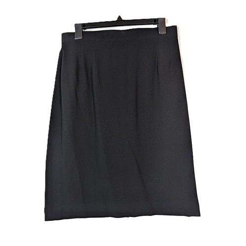 Escada Silk Skirt Womens Margaretha Ley Vented Lined Black VTG Size 40 NEW NWT