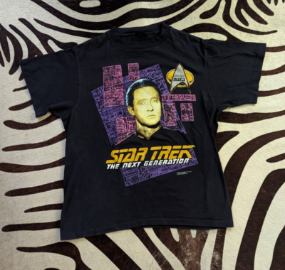 Vintage Star Trek Next Generation T Shirt Size L Lieutenant 