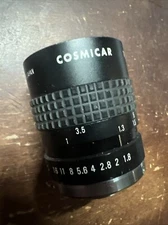 cosmicar television lens 50mm 1:1.8 Made in Japan