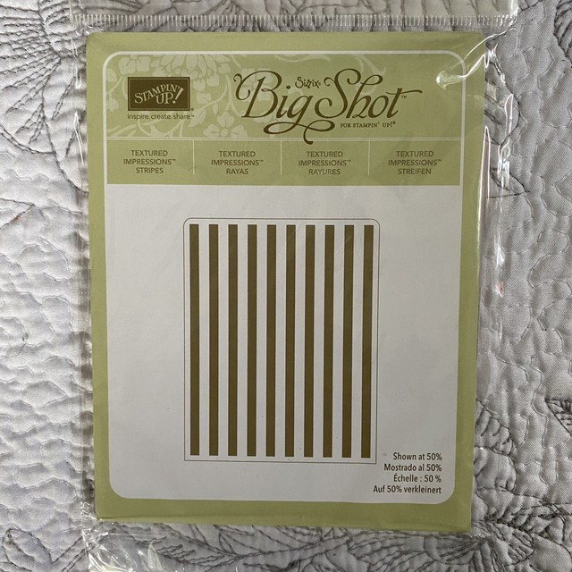 Retired Stampin' up Stripes Textured Impressions Embossing Folder for ...