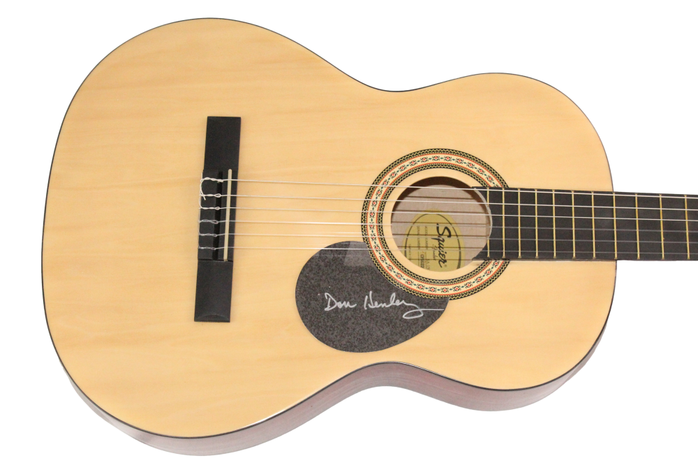 Don Henley Autographed Signed Eagles Fender Acoustic Guitar Hotel California JSA 