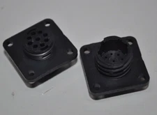 Lot of 2 AMP 206486-1 Circular Connector Receptacle Housing Panel Mount 9 Pos