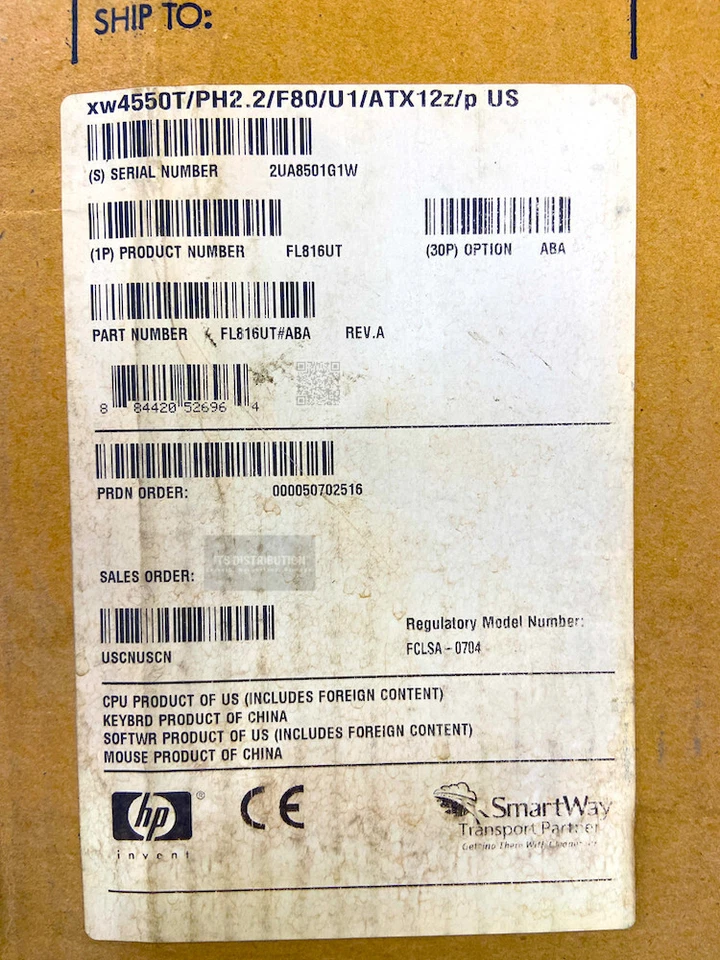 Estación de trabajo FL816UT I HP XW4550 2,2 GHz 80 GB 1 GB 667 MHz Foto 4 de 4