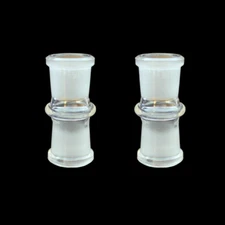 (2x) 18mm Female To 18mm Female Glass Adapter