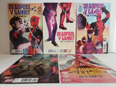 Deadpool vs Gambit #1 2 3 4 5 (NM or 9.4) - Complete Set - 2016 Marvel!