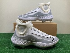 Sz 7 Men/8.5 Women- Nike Alpha Huarache Elite 4 Mid White Baseball Cleats FD2744