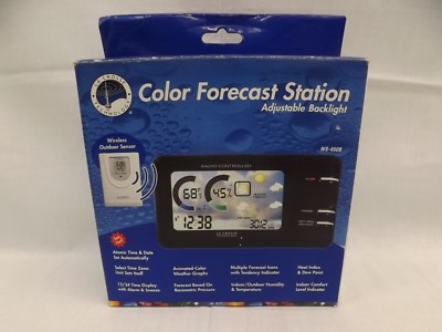 La Crosse Tech NEW Indoor Outdoor Color Forecast Weather Station Alarm Animated