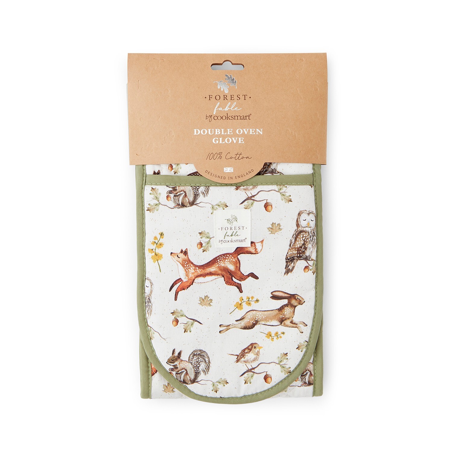 Cook Smart Fox Cooksmart Forest Fable Collection Double oven glove fox owl squirrel ...
