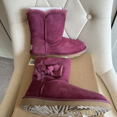 UGG Daelynn Suede Boots Youth Size 4 Boug Burgundy Purple Pink Wmns 5.5 New NIB - Bild 5 von 9