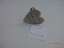 12   Pewter  Color  Heart Shaped  Napkin  Rings  NEW