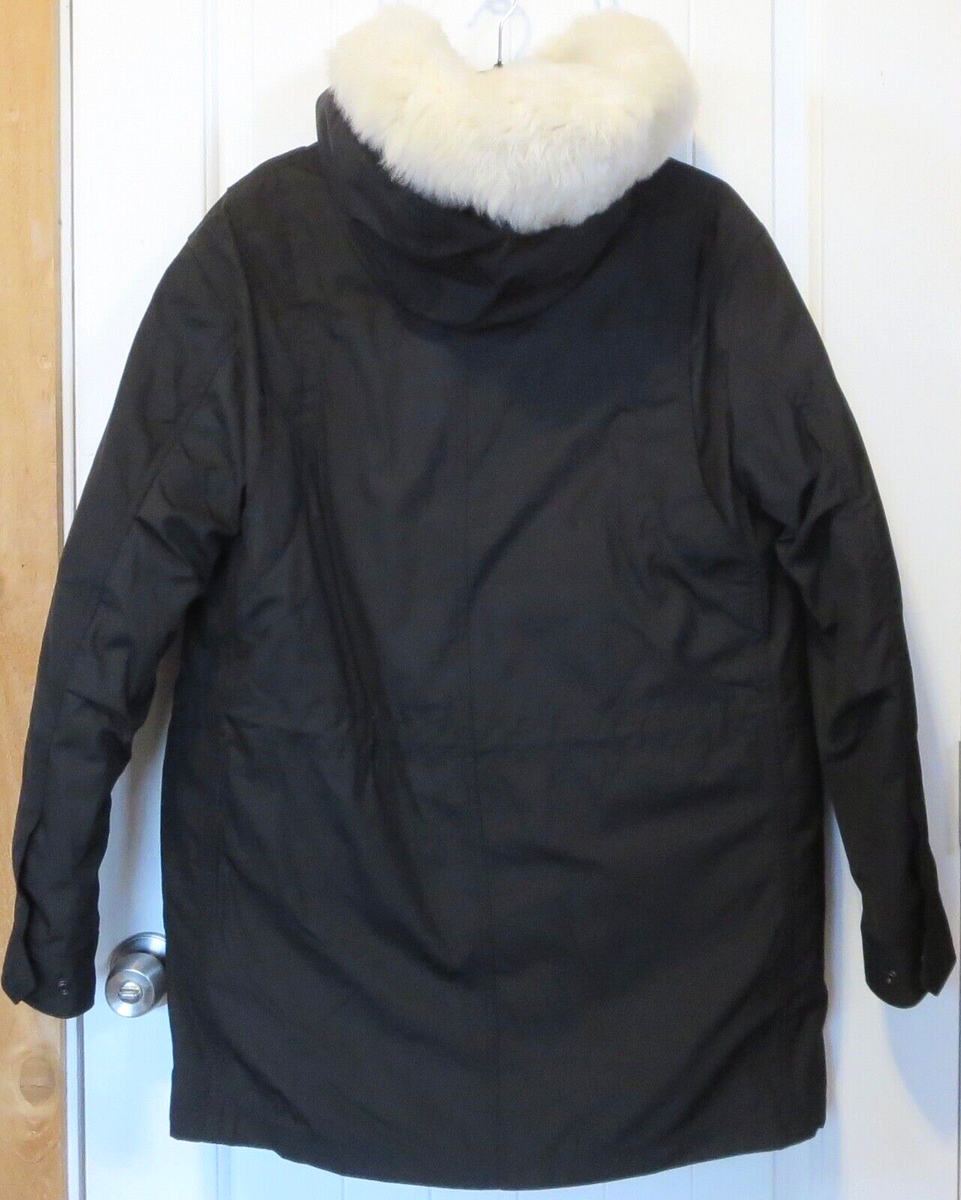 Coach 3-in-1 Shearling Parka (S) Down Puffer Jacket Black