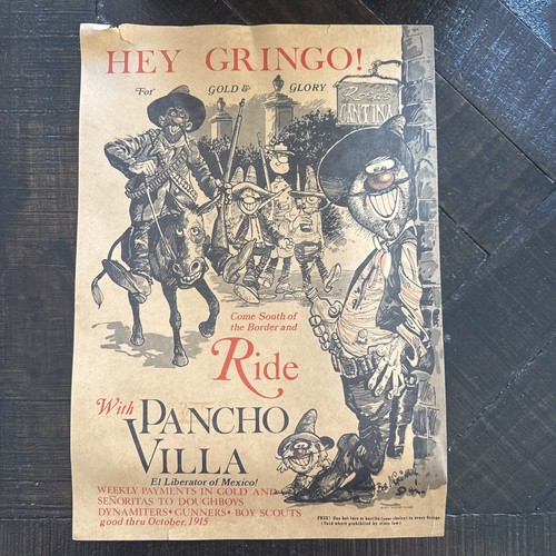 HEY GRINGO RIDE WITH PANCHO VILLA VINTAGE MINI POSTER IN THE 1971 CNG1887