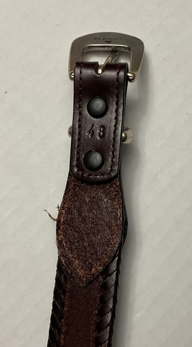 Tiburon Bay Co. Men’s Western Braided Belt with Inlay Sz 48 Brass Buckle & Tip - Picture 7 of 16