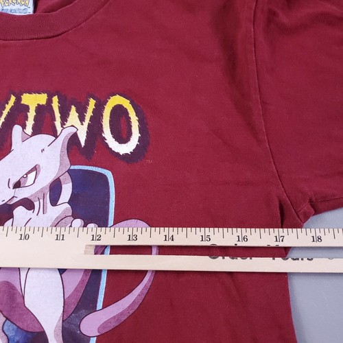 Vintage 1997 Nintendo Pokemon Mewtwo Ash TShirt Anime Youth Large Official - Picture 9 of 9