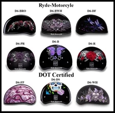 Daytona DOT Slim Line Motorcycle Women's Collection Half Helmet Skull Cap 1/2