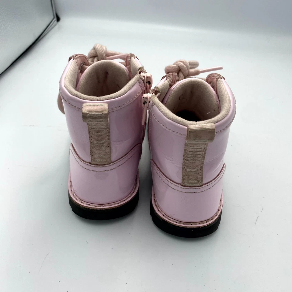 UGG Ryann 1153522T Niños EE. UU. 12 Botas Rubor Charol Cremallera Lateral Botas de Invierno Foto 3 de 4