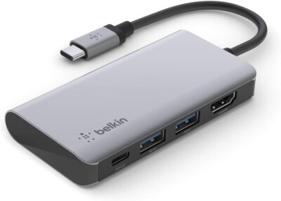 Belkin Connect USB-C 4-in-1 Multiport Adapter Dock Brandneu Versiegelt.