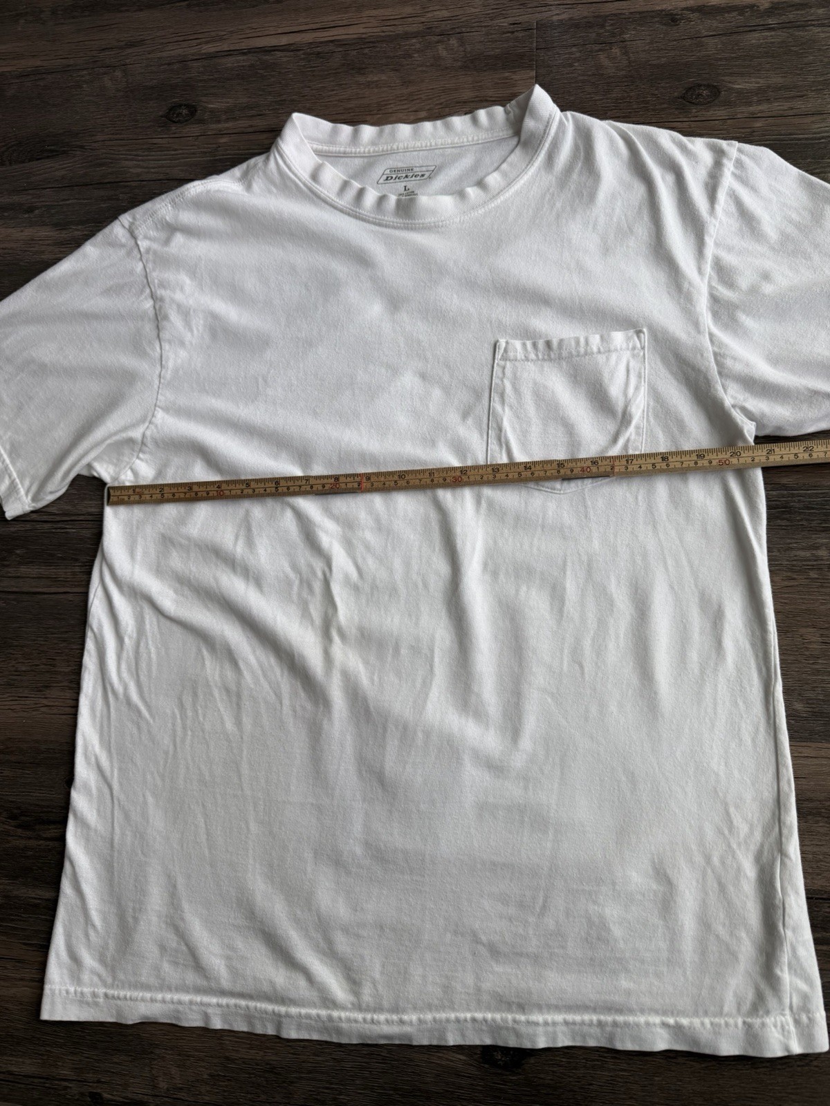 Dickies Pocket T Shirt Men L White Heavyweight Cotton Workwear Tee Durable thumbnail 6