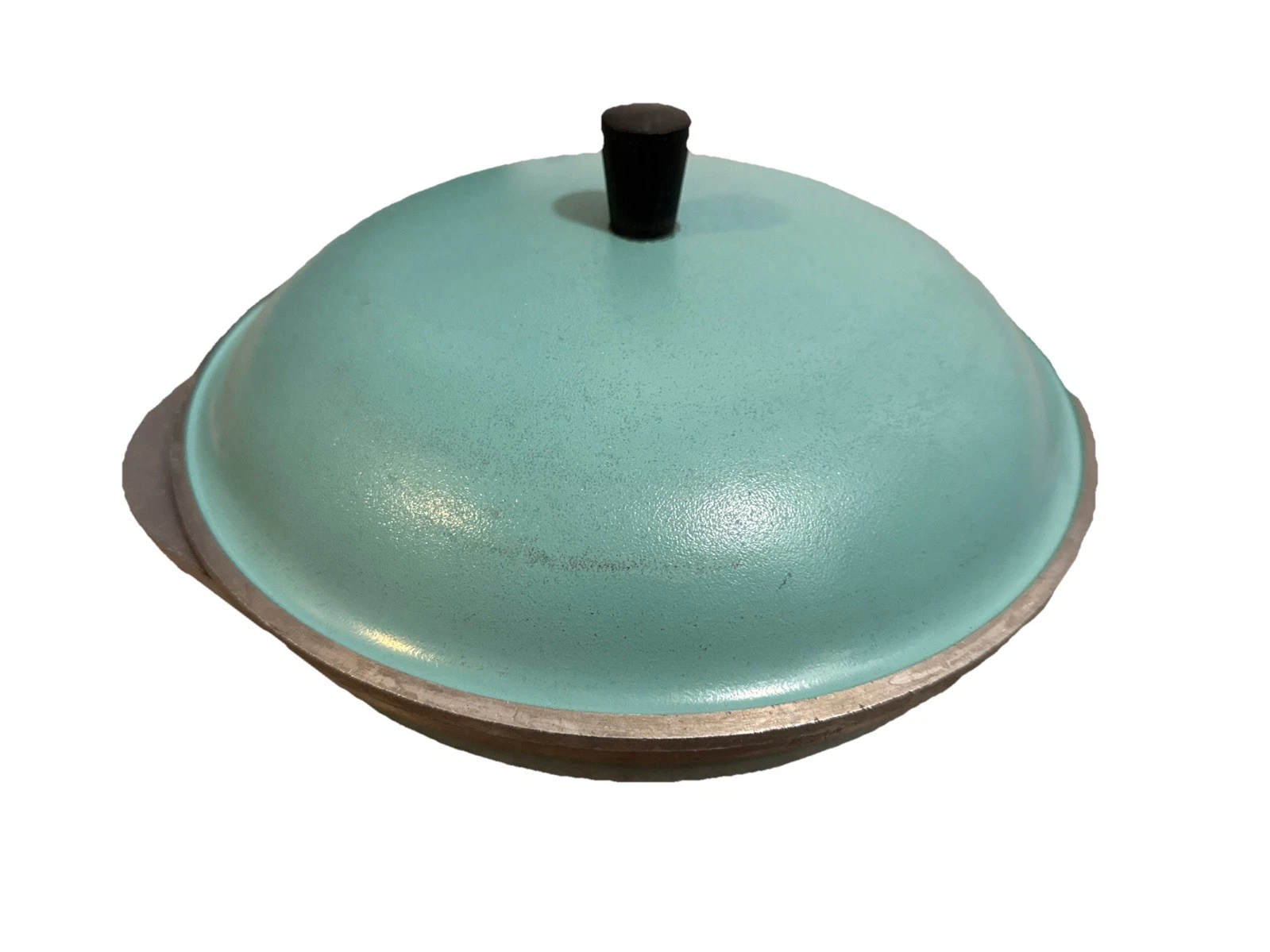 Vintage Club Cast Aluminum Turquoise Teal 2 Quart Dutch Oven With Lid