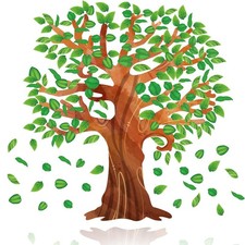 Classroom Tree Bulletin Board Set Tropical Leaves Summer Decoration Cutouts