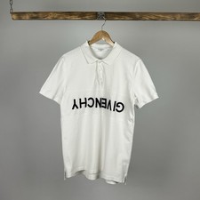 Men's Givenchy Reverse Logo White Polo T-Shirt Size XL
