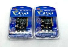 LOT OF 2 NEW SYBA SY-VIA-4FC FIREWIRE IEEE 1394A 4PORT PCI CARDS