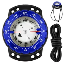 Scuba Dive Compass Waterproof 5ATM Marine Navigation Wrist Compass with Bunge...