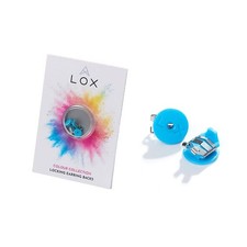 LOX Hypo-Allergenic Secure Earring Backs BLUE - 2 Pairs for Post Earrings