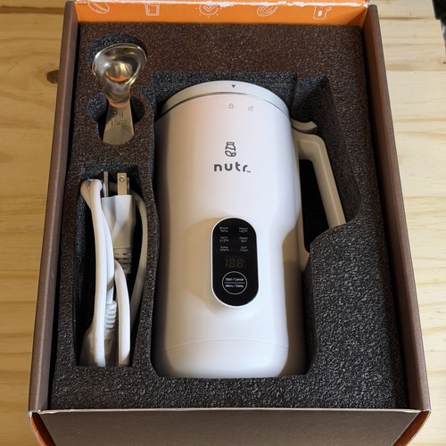 Nutr Automatic Nut Milk Maker Plant-Based Vegan Milk White TESTED