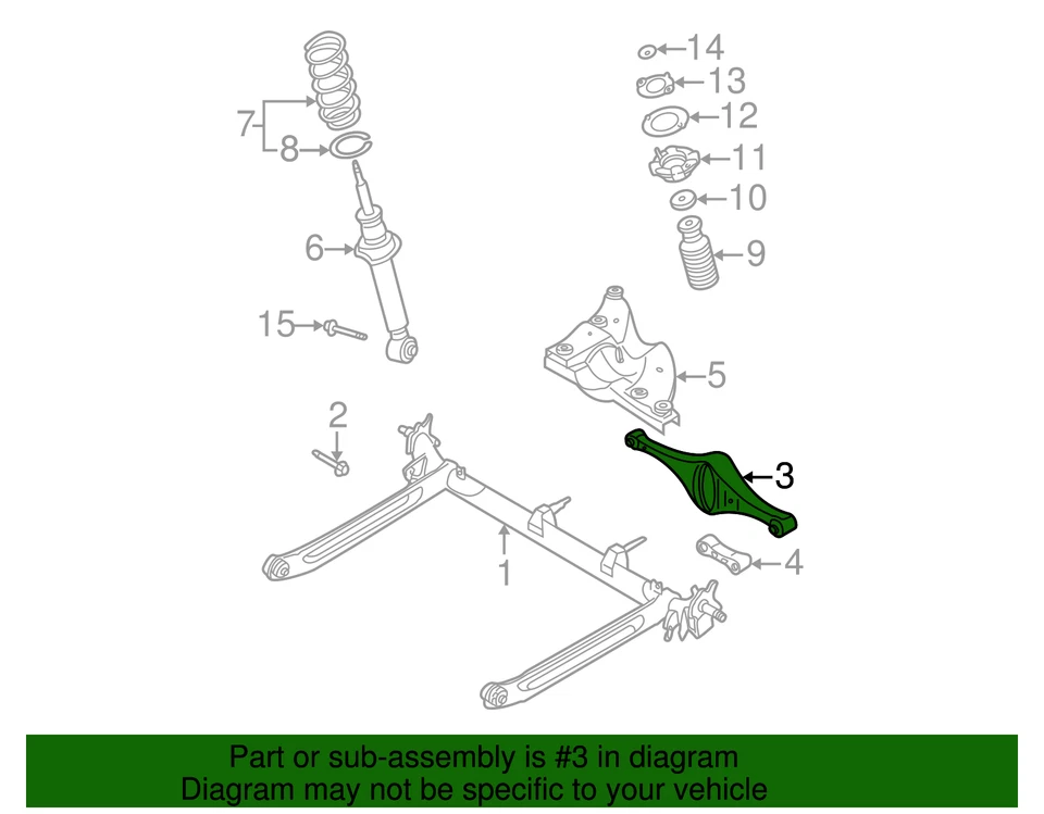 Suspensión trasera genuina Nissan 1999-2002 Máxima enlace lateral 55130-2Y010 Foto 3 de 3